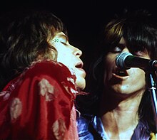  Jagger ja Richards San Franciscossa Rolling Stonesin Yhdysvaltain -kiertueen aikana vuonna 1972