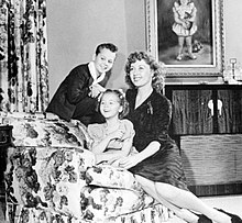 Blondell with daughter Ellen Powell and son Norman S. Powell, 1944