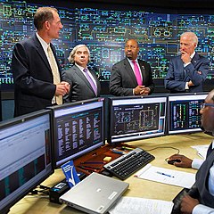 Secretary of Energy Ernest Moniz, Mayor Michael Nutter, and Vice President Joe Biden visiting PECO's headquarters in 2015 Joe Biden, Ernest Moniz and Michael Nutter visit PECO Energy Company.jpg