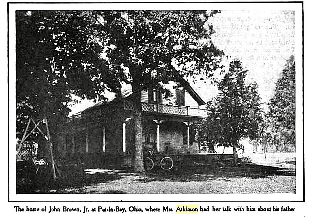 John Brown Junior's house in Put-in-Bay, Ohio