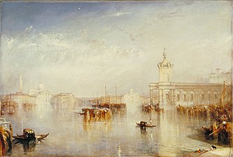 La Dogana, San Giorgio Zitelle, depuis les marches de l'Europe William Turner, 1842 Tate Britain, Londres.