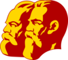 Karl Marx and Friedrich Engels (red).png