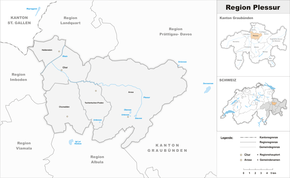 Map of Plessur region