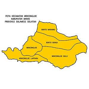 Peta Kecamatan Moncongloe