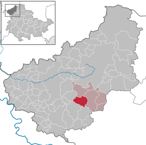 Poziția Kefferhausen pe harta districtului Eichsfeld
