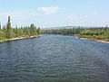 Klondike River from a bridge at the Dempster Highway (upstream)