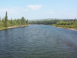 Traversée de la rivière Klondike Dempster Highway 1.JPG