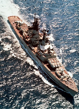 Soviet cruiser <i>Admiral Golovko</i> 1964 Project 58 guided missile cruiser of the Soviet Navy
