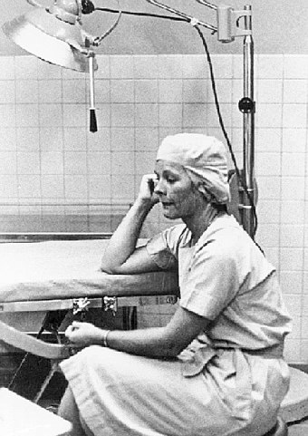 LT Alva Harrison after 18 hours of surgery. Saigon, 1966