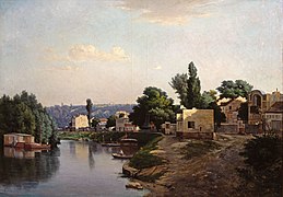 La Seine au Bas-Meudon, 1878.