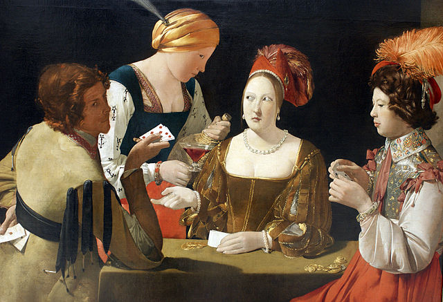 The Cardsharp with the Ace of Diamonds by Georges de La Tour, c. 1620–1640.