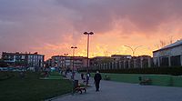 Evening in the La Alhóndiga neighbourhood.