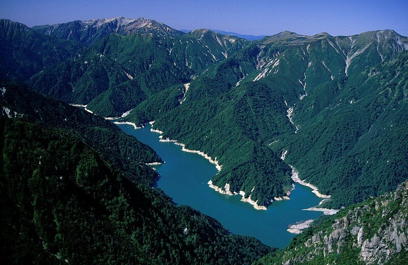 File:Lake Kurobe with Mount Yakushi from Mount Akazawa 2001-09-23.jpg