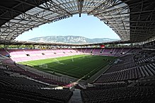 The Stade de Geneve, home venue of Geneva's Servette FC Lancy Stade de Geneve 1.jpg