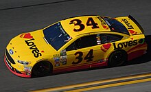 Cassill's No. 34 during the 2017 Daytona 500 Landon Cassill Daytona 2017.jpg