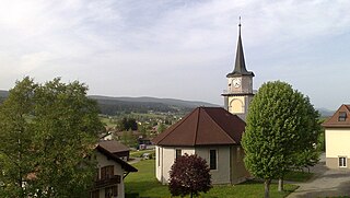 Le Brassus village in Vaud, Switzerland