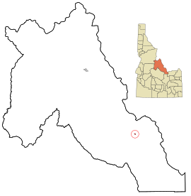 Lemhi County Idaho Incorporated and Unincorporated areas Leadore Highlighted.svg