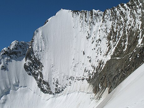 La parete nord del Lenzspitze, discesa da Holzer nel 1972.