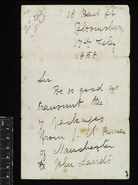 File:Letter from David Livingstone 1841 to 1865 Wellcome L0037628.jpg