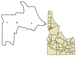 Location of Winchester in Lewis County, Idaho.