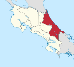 Provincia di Limón – Localizzazione