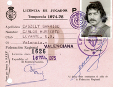 Caszely federative document with Levante UD. Llicencia de jugador Carlos Caszely.png