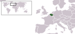 Lokasi Belgium di Eropah