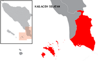 Localización de las Islas Banyak en Aceh.