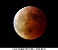 Lunar Eclipse viewed from Huddersfield UK - 2007-03-03 23:52pm