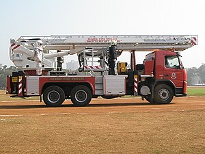 Mumbai Fire Depts Bront Sky lift fitted on Volvo Truck