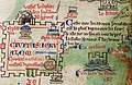 קטע ממפת ירושלים בספרו של מתיו פריז, 'כרוניקה מאיורה' (סביבות 1250)