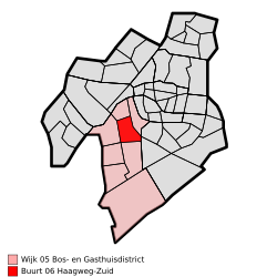 Locatie Haagweg-Noord in de gemeente Leiden