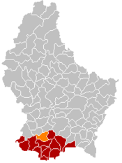 Localização de Reckange-sur-Mess em Luxemburgo