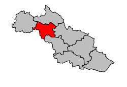 Kanton na mapě arrondissementu Mirande