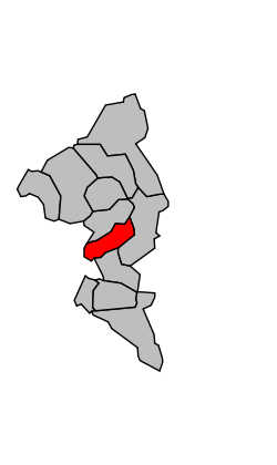 Kanton na mapě arrondissementu Le Raincy