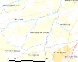 Mapa obce Saint-Louet-sur-Seulles