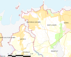 Mapa obce Saint-Briac-sur-Mer
