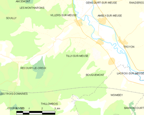 Poziția localității Tilly-sur-Meuse