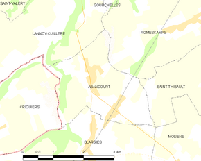Poziția localității Abancourt