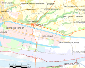 Mapa obce Oudalle