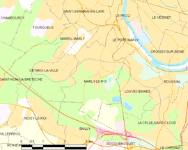 Mapa obce Marly-le-Roi