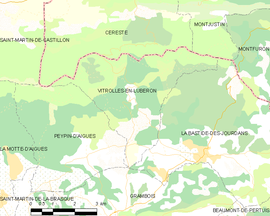 Mapa obce Vitrolles-en-Luberon