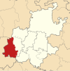 Kaart van Gauteng met Merafong City gemarkeerd (2016) .svg