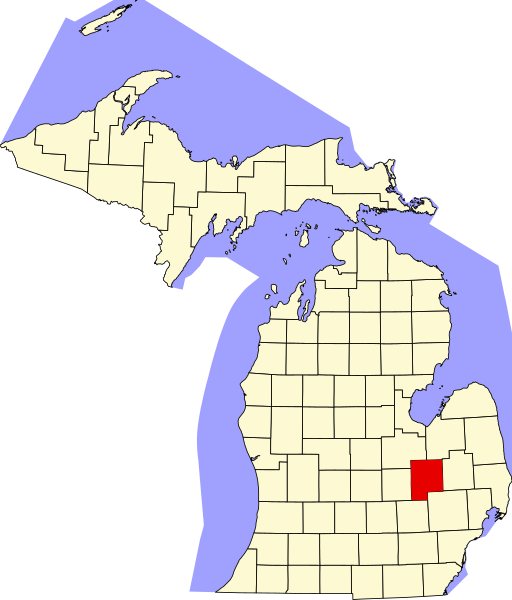 File:Map of Michigan highlighting Genesee County.svg