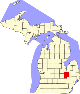 County of Genesee (en) Genesee County'nin Konumu