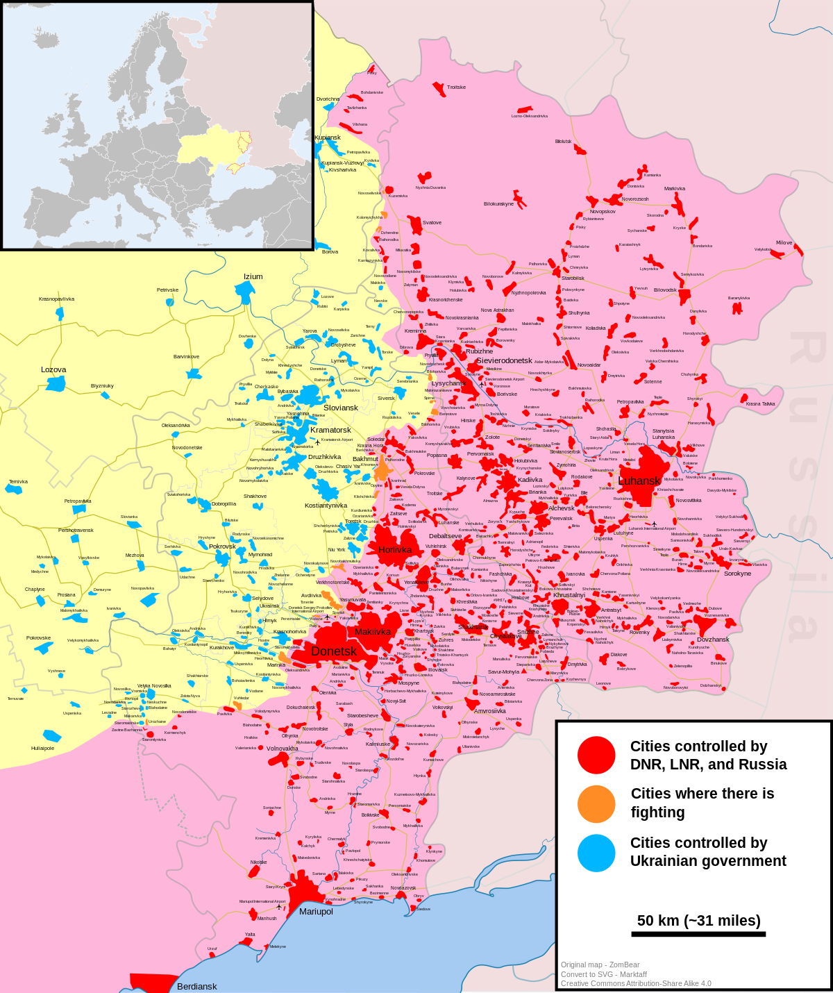 Map of the war in Donbass.svg
