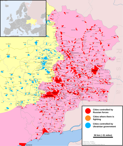 File:Map of the war in Donbass.svg