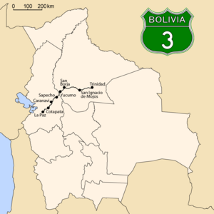Course of the Ruta 3
