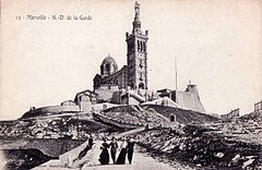 Marseille, basilique Notre-Dame-de-la-Garde, vers 1910