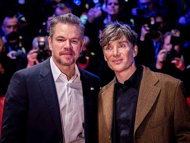 Matt Damon in Cillian Murphy na Berlinalu leta 2024